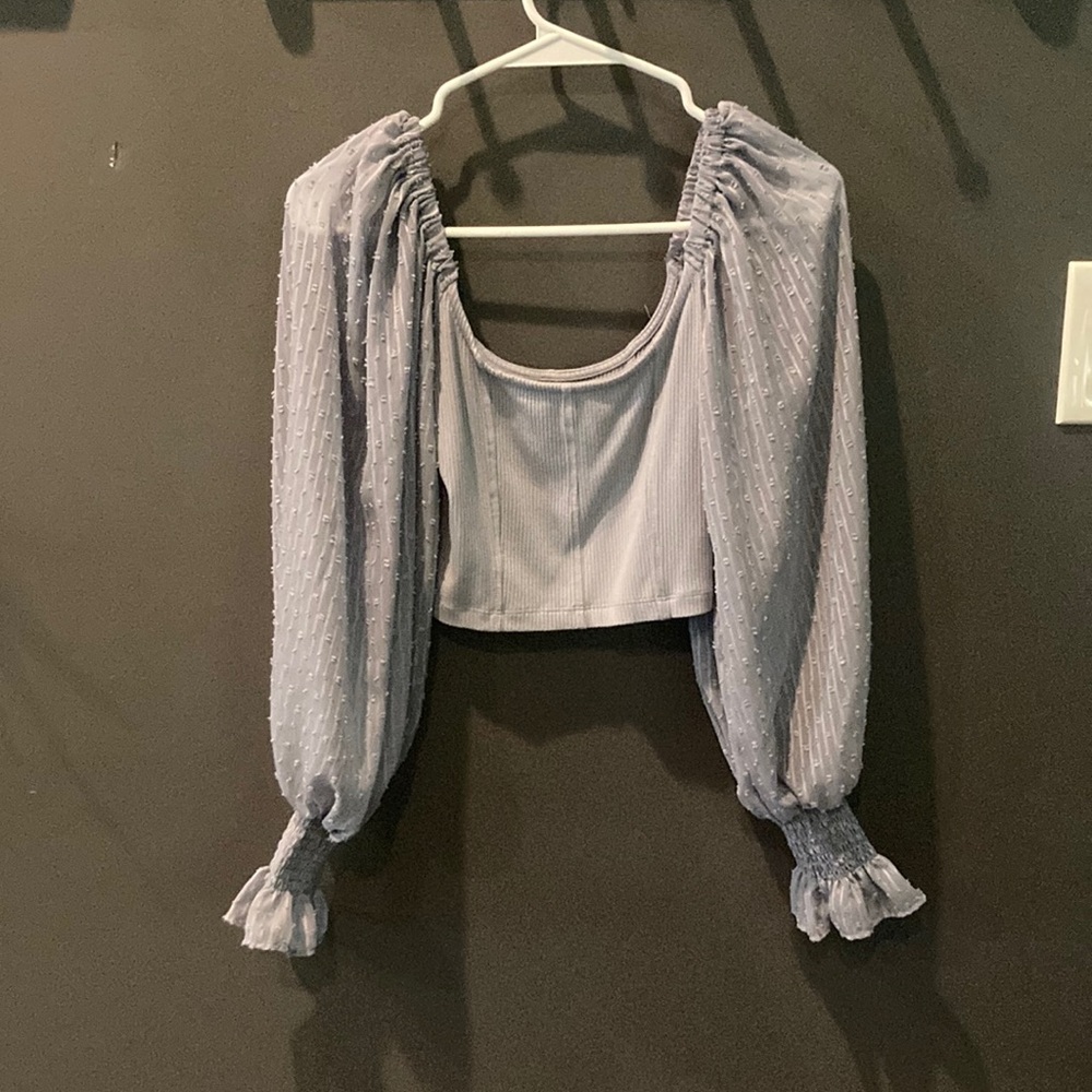 Urban Outfitters Lavender Puff Sleeve Top